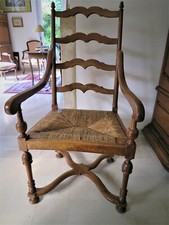 IMPOSANT FAUTEUIL PAILLE EN