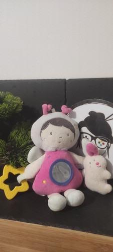Doudou peluche fille papillon