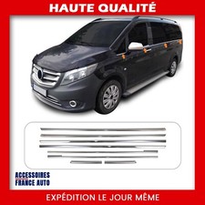 CADRE DE FENÊTRE EN INOX CHROMÉ FAIT DE 8 PIÈCES POUR MB W447 L2 (2014 ET PLUS)