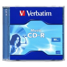CD-R 700Mb / 80 Min Audio VERBATIM Music 8-16X (Boite Crystal)