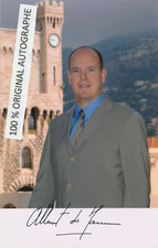 Prince ALBERT de MONACO : Signed Autographed Authentic / Photo Officielle Monaco
