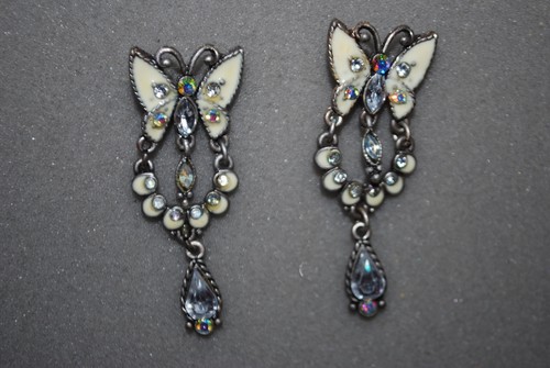 Butterfly drop dangle earrings - butterfly,