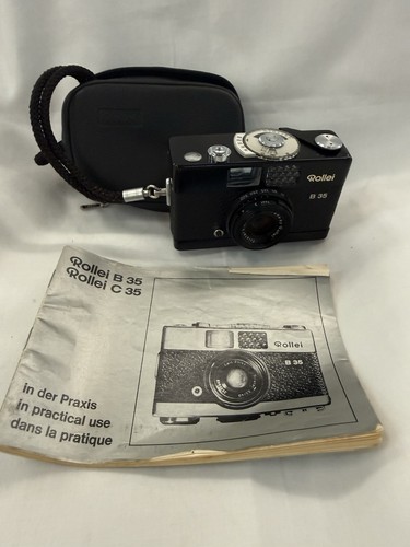 Black rollei film camera - black,