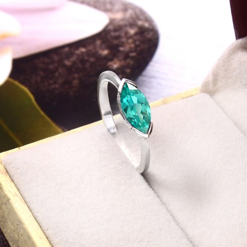 Bague spinelle vert aaa - bague, en