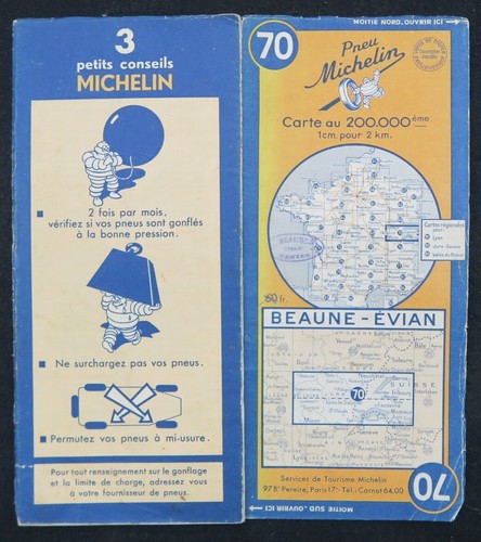 Carte michelin beaune evian - carte,