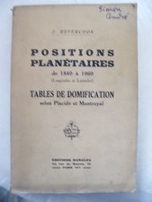 Positions Planétaires 1840 à
