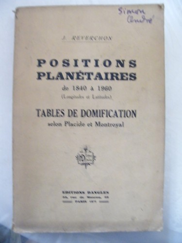 Positions planétaires 1840 - positions, à