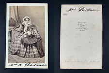 Angerer, Vienne, Madame Fleischmann Vintage cdv albumen print.Epouse du docteu