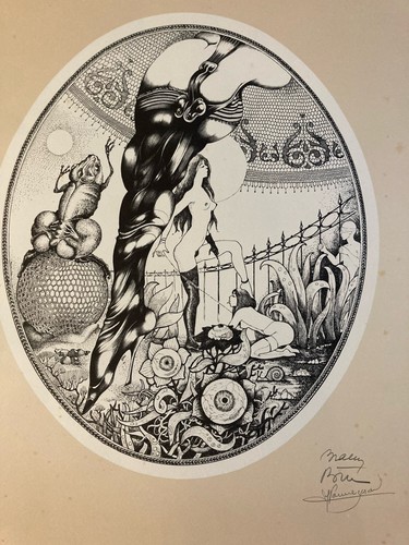 Lithographie surréalisme main - lithographie,