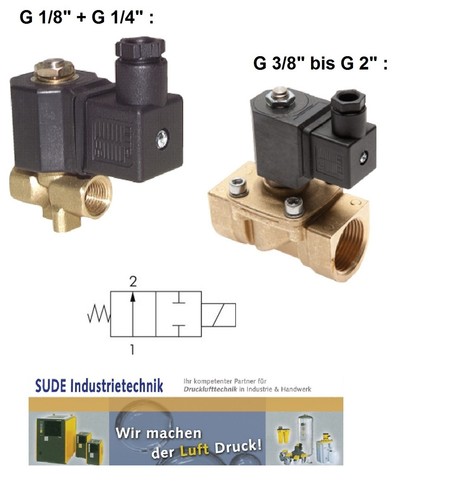 Wege électrovanne laiton - 2/2-wege,
