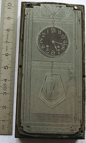 Plaque imprimerie horloge - plaque,