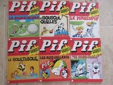 LOT 6 MAGAZINE PIF GADGET VINTAGE ANNÉES 70 PÉRIODE ROUGE