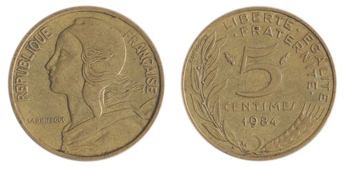 France centimes 1966 2001 - 5, 1966-2001