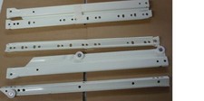 Paire coulisse acier 300 mm blanc rail tiroir meuble placard sortie totale sstir