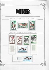 81 TIMBRES THEME SPORTS NIGER  BLOCS EPREUVES LUXE  NF GO S/C 1960/1976
