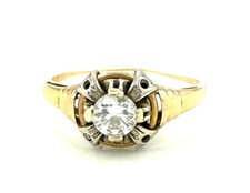 MAGNIFIQUE BAGUE OR 18 CARATS - Solitaire diamant 0,30 carat  - 3,02 g