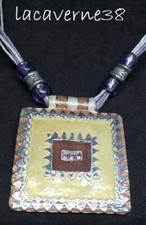 Collier IKITA cordon jaune et