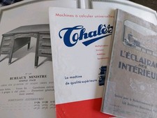 Lot de 2catalogues anciens sur meubes bureaux, eclairage + pub Intérieur propre