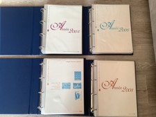 lot 4 classeurs documents philateliques officiels la poste 2005 2006 2007 2008