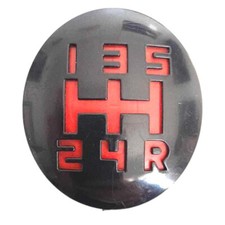 Pastille pommeau creusé BE3 5 vitesses grille rouge Peugeot 205 GTI CTI