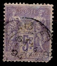 Type SAGE 95 violet sur lilas