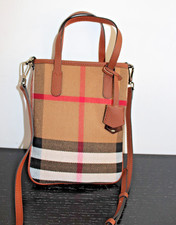 SAC EN CUIR + TOILE TARTAN A PORTER EN BANDOULIERE OU MAIN  22 x 15 x 2 CMS