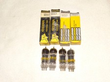 4 x 6CS7 Sylvania Tubes*Black