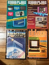 4 x Magazines 1986-1987 Electronique Informatique Elektor Radio plans-Vintage