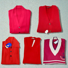 Pull Homme Unisexe Laine Rouge