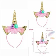 4 Unicorn Headband Party Birthday crown princess Costume Decor  Photo twins lot!