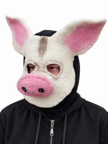 Masque cochon fait main - cochon,