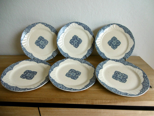 Six assiettes plates terre - assiettes,