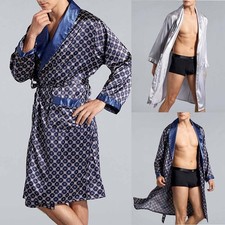 Hommes Satin Soyeux Pyjama