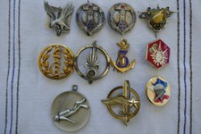 lot insignes militaire dont commando de l'air 1° RIMA et divers