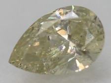 0.33 Carat Déguisement Jaune SI2 Poire Forme Naturel Extrait Diamant 5.75X3.90mm