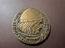 Médaille en bronze de Charles Martel, Duc de France-Ref 14