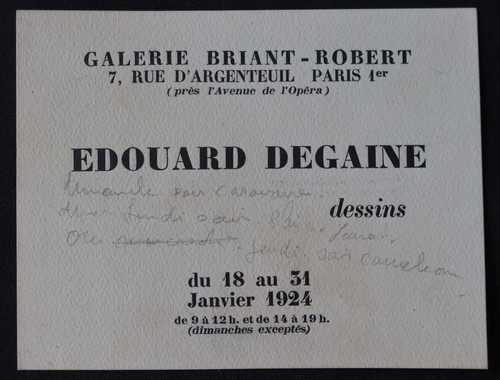 Carte invitation 1924 - carte,