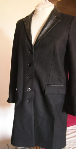 Manteau long noir - , droit