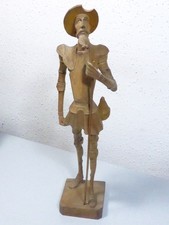 Don Quichotte Sculptures ancienne en bois signées 