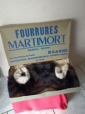  fourrure vison Véritable De Luxe Martimort Avec Boite Vintage Châle Écharpe