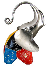 Éléphant en bois peint Figurine Statue Art Home Décor Maison Hauteur 25 cm