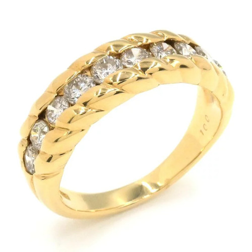 Bague demi alliance diamant - bague,