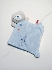 Doudou Plat/Mouchoir Ours Bleu