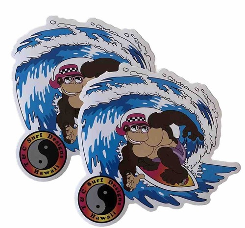 Surfing stickers ape - surfing,