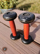 Lot de 2 haltères en bois et fonte 1 kg chacune