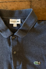 LACOSTE - Polo Slim Fit - FR 5 - US L - Bleu Blue - Manche longue - Long Sleeve