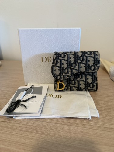 Dior oblique jacquard wallet - dior,