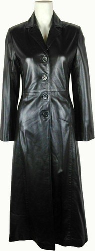 Manteau long trench noir - , femme