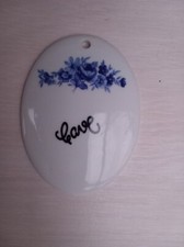 Plaque de porte "Cave" en Porcelaine de Limoges mesurant 6,5 X 8,5 cm