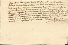 71 BELLEVESVRE QUITTANCE CHEUVOT CURE GENOR DUVARDE MICHEL NOIROT BOUHANS 1751